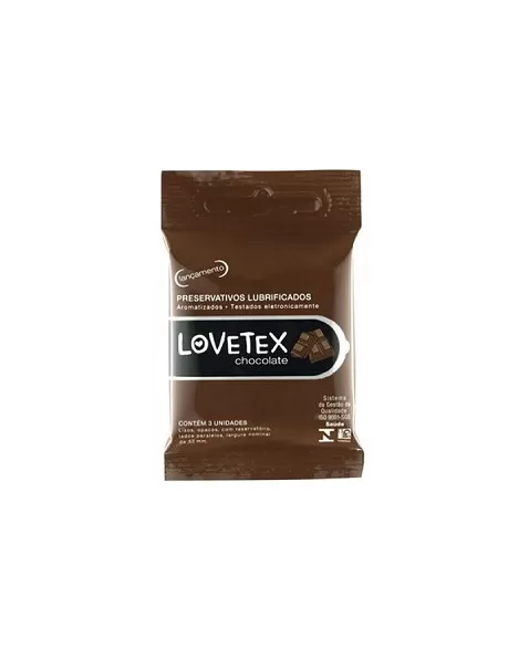 LOVETEX PRES LUB CHOCOLATE 48X3UN