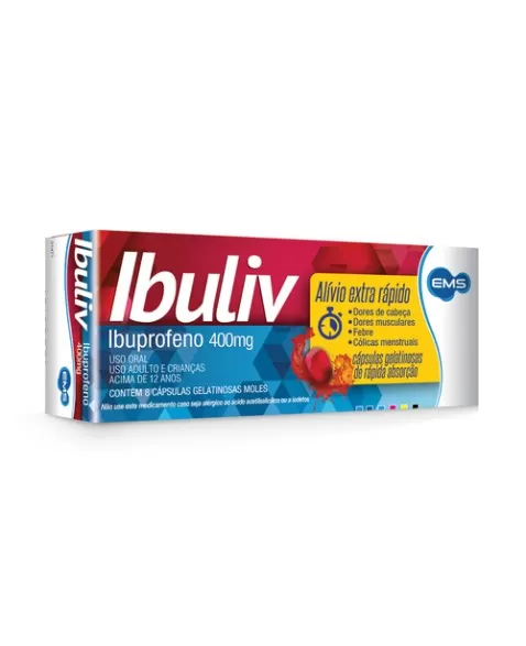 IBULIV 400MG C/8 CAPS GEL(60)IBUPROFENO