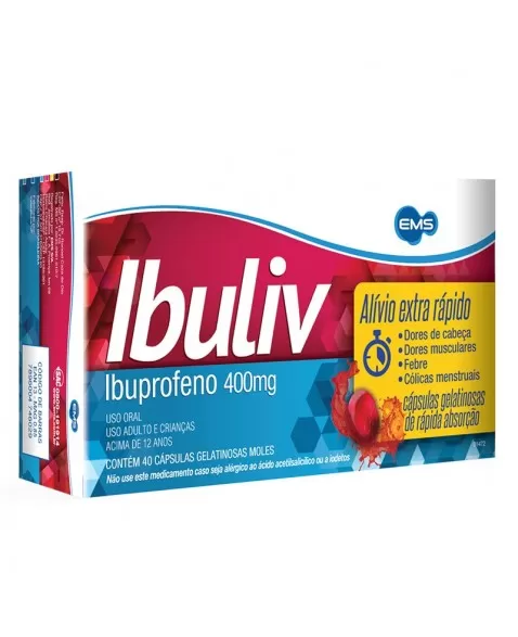 IBULIV 400MG 10BLT C/4 C GEL)IBUPROFENO