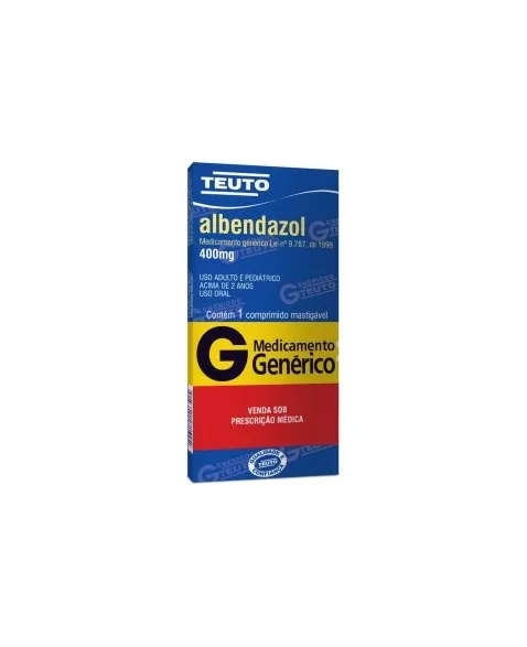 ALBENDAZOL 400MG C/01 MASTIGAVEL (100)