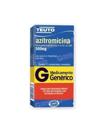 AZITROMICINA 500MG COMP REV C/ 5 GEN