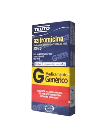 AZITROMICINA 500MG COMP REV C/ 3 GEN