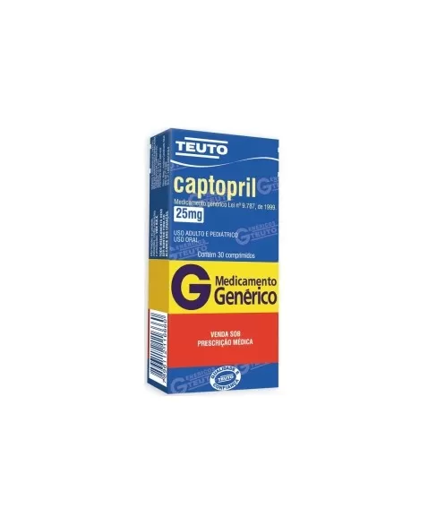 CAPTOPRIL 25MG C/30 COMP