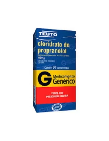 CLORID.DE PROPRANOLOL 40MG C/30 COMP(100