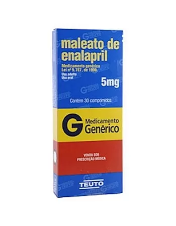 ENALAPRIL MAL 5MG COMP C/30 AL U-ALU GEN