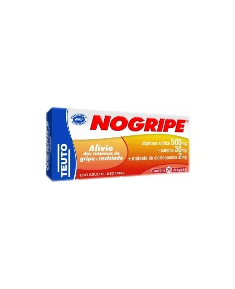 NOGRIPE 20DRG(DIPIRO+CAFEI+CLORFEN)