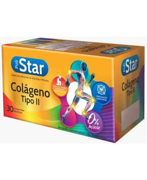 POLI STAR COLAGENO TIPO 2 C/30 COMPRIMIDOS