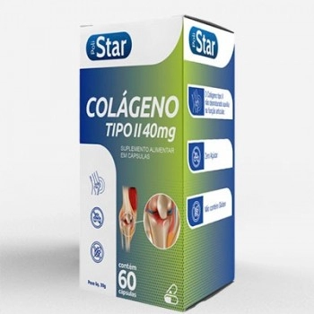 POLI STAR COLAGENO TIPO II 40MG C/ 60 CAPS (75)