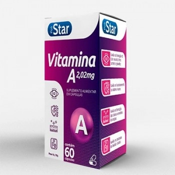 POLI STAR VITAMINA A 2.636MCG C/ 60 CAPS (75)