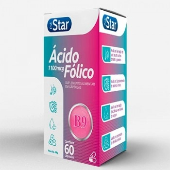 POLI STAR ACIDO FOLICO 1100MCG C/ 60 CAPS (75)