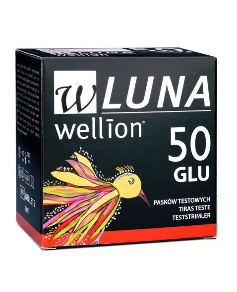 TIRAS TESTE GLICOSE WELLION LUNA C/50 UN