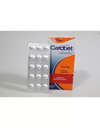 CARDBET 12,5MG C/ 30 CPR (CARVEDILOL)