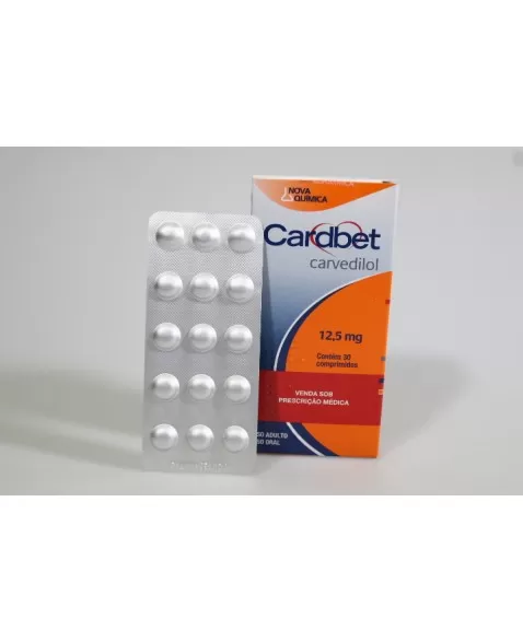 CARDBET 12,5MG C/ 30 CPR (CARVEDILOL)