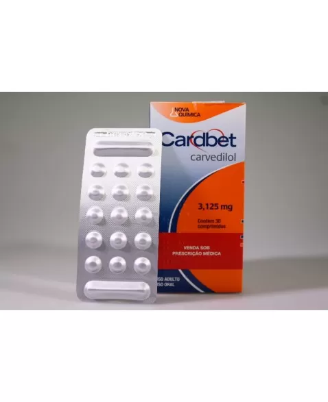 CARDBET 3,125MG C/ 30CPR (CARVEDILOL)