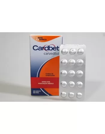 CARDBET 6,25MG C/ 30 CPR (CARVEDILOL)