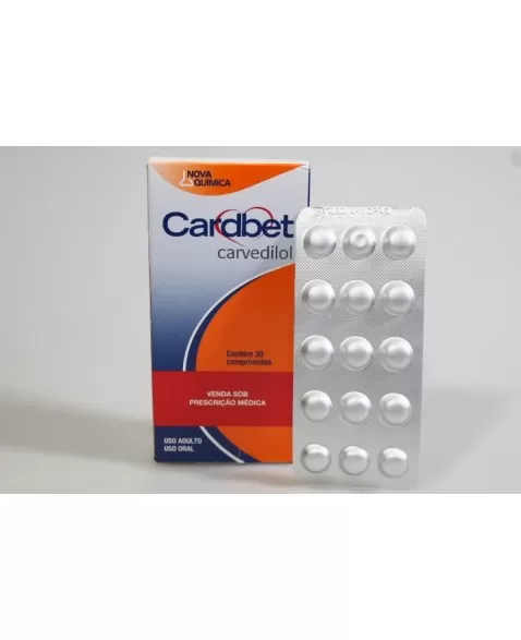 CARDBET 6,25MG C/ 30 CPR (CARVEDILOL)