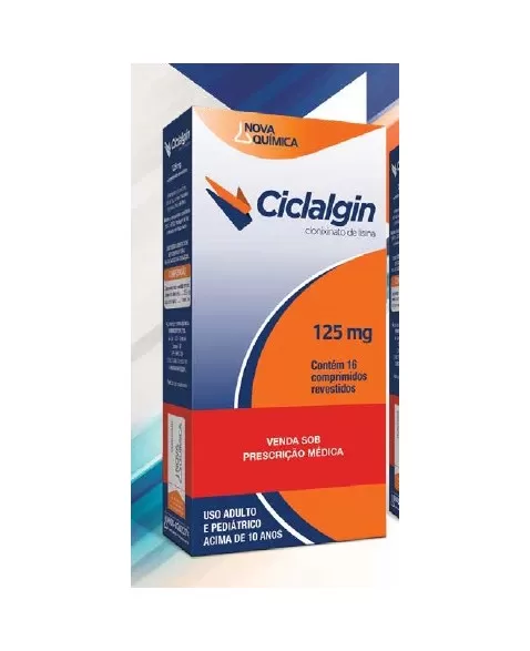 CICLALGIN 125MG C/16 COMP(CLON.LISINA)48