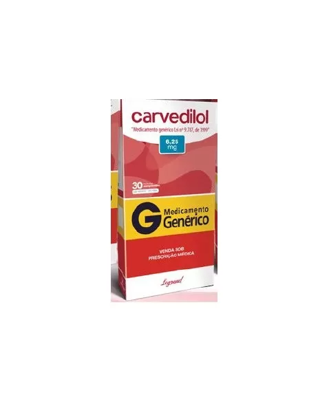 CARVEDILOL 6,25MG C/30 COMP (48)