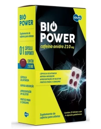 BIO POWER 210MG 25X4 CPS GEL (CAFEINA)