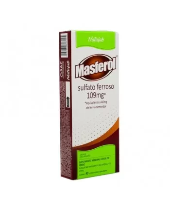 MASFEROL 109 MG C/40 (SULF. FERROSO)