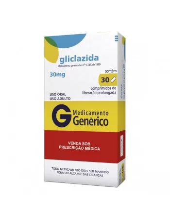 GLICLAZIDA 30MG - CX. C/30 COMP