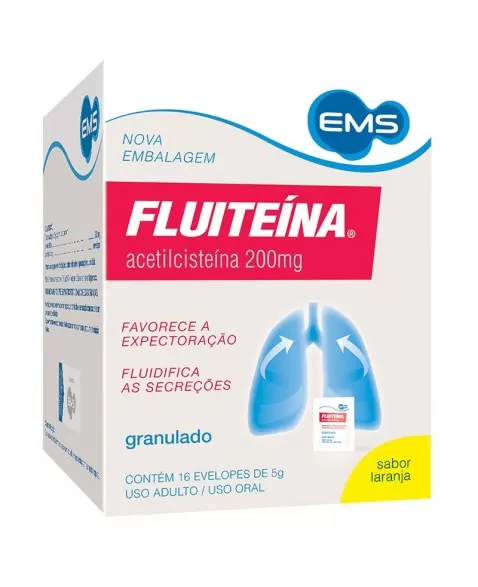 FLUITEINA 200MG 16ENV(ACETILCISTEINA)36