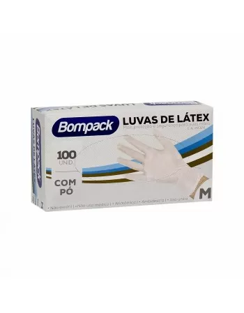 LUVA DE PROCEDIMENTO BOMPACK M C/100