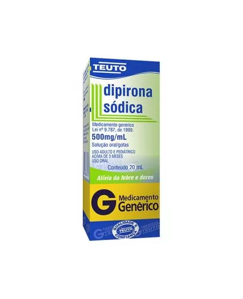 DIPIRONA 500MG/ML GTS 20ML VD GEN